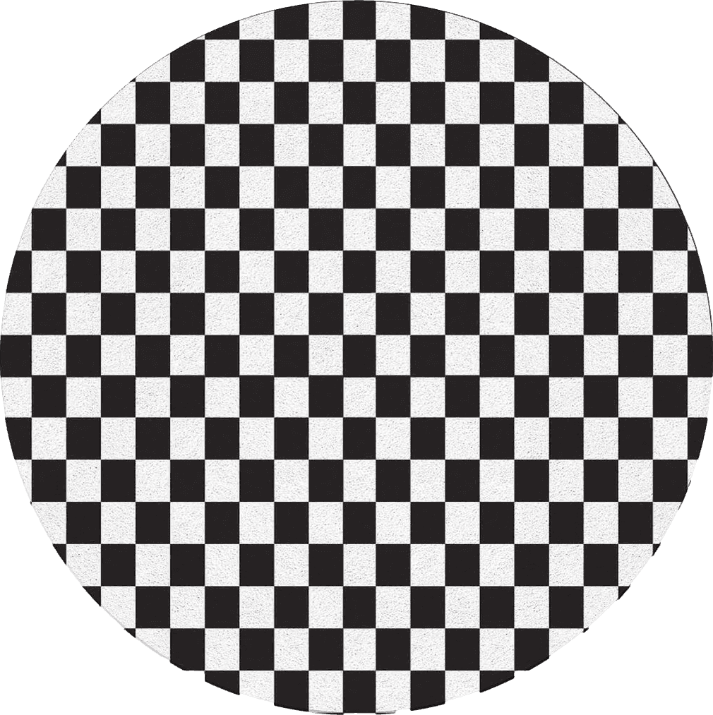 Checkered Black White Olivefox Round Area Rugs Modern Black and White Checkered Lattice Pattern Super Soft Indoor Stain-Proof Carpet Floor Mat Anti-Skid Runner Rugs for Home Living Room, Bedroom, Dining Room, 4 Feet