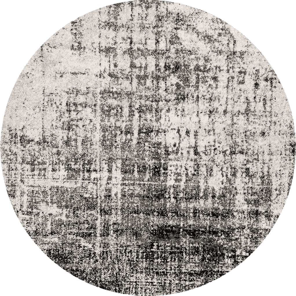 Grey All Rounds/Square SAFAVIEH Adirondack Collection 8' Round Silver / Black ADR207D Modern Abstract Non-Shedding Living Room Bedroom Area Rug