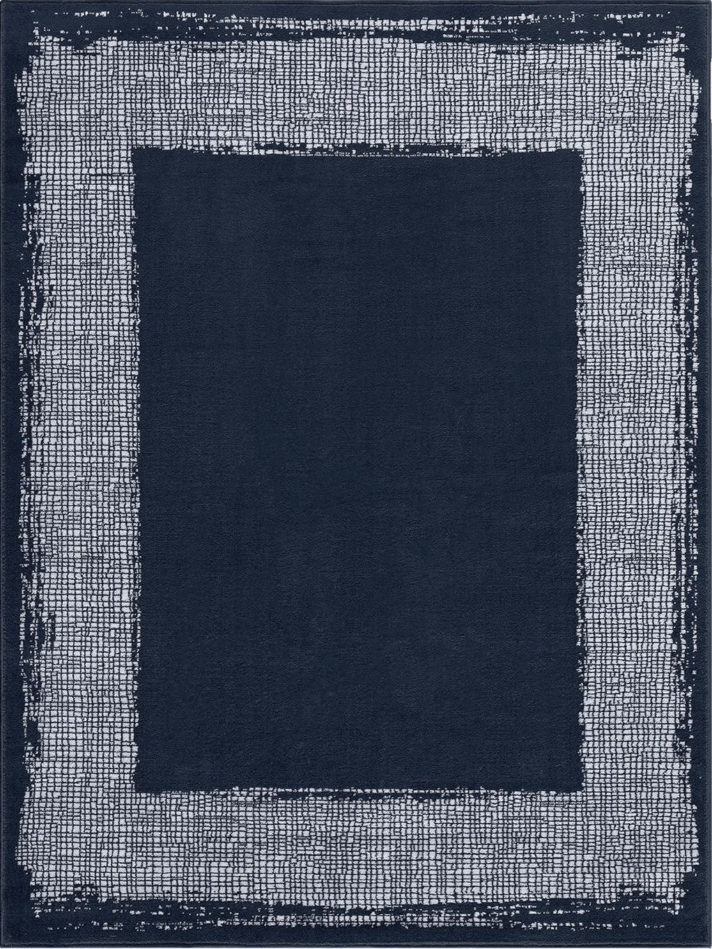 Area Blue 8x10 CAMILSON Navy Blue Area Rug 7'10" x 10', Easy-Cleaning Non-Shedding, Bordered for Living Room, Bedroom, Dining Room Navy Blue/Cream Indoor Area Rugs (8x10)