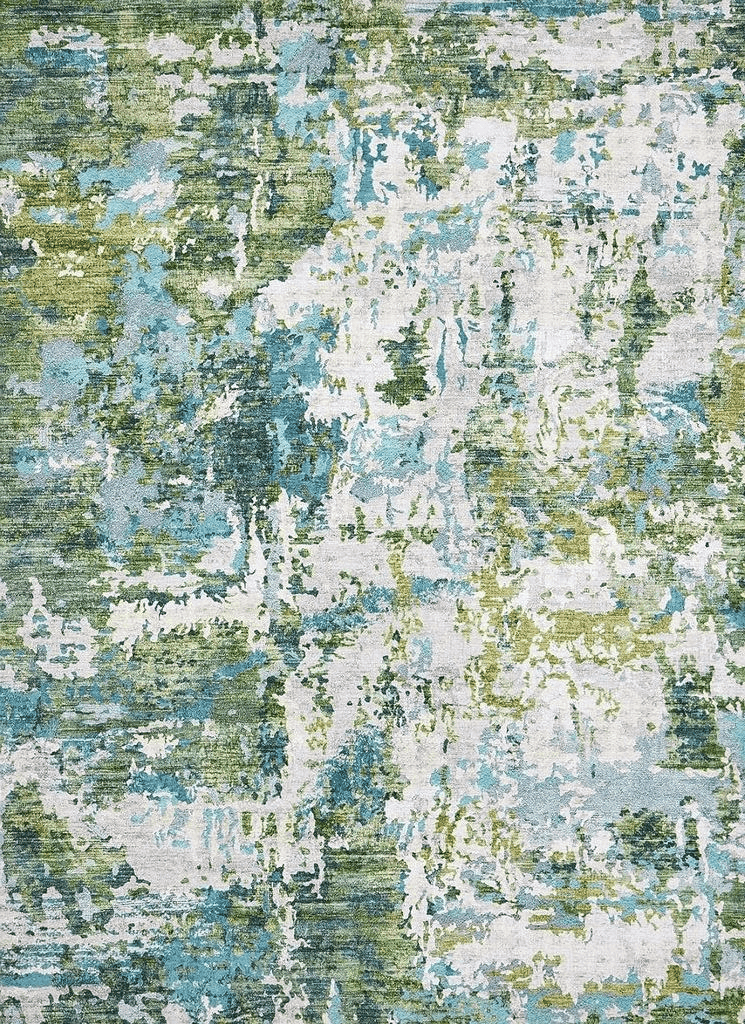 Area Green 8x10 Area Rug Living Room Rugs - 8x10 Washable Large Modern Abstract Soft No Slip Indoor Rug Thin Floor Carpet for Bedroom Under Dining Table Home Office Decor - Green Turquoise