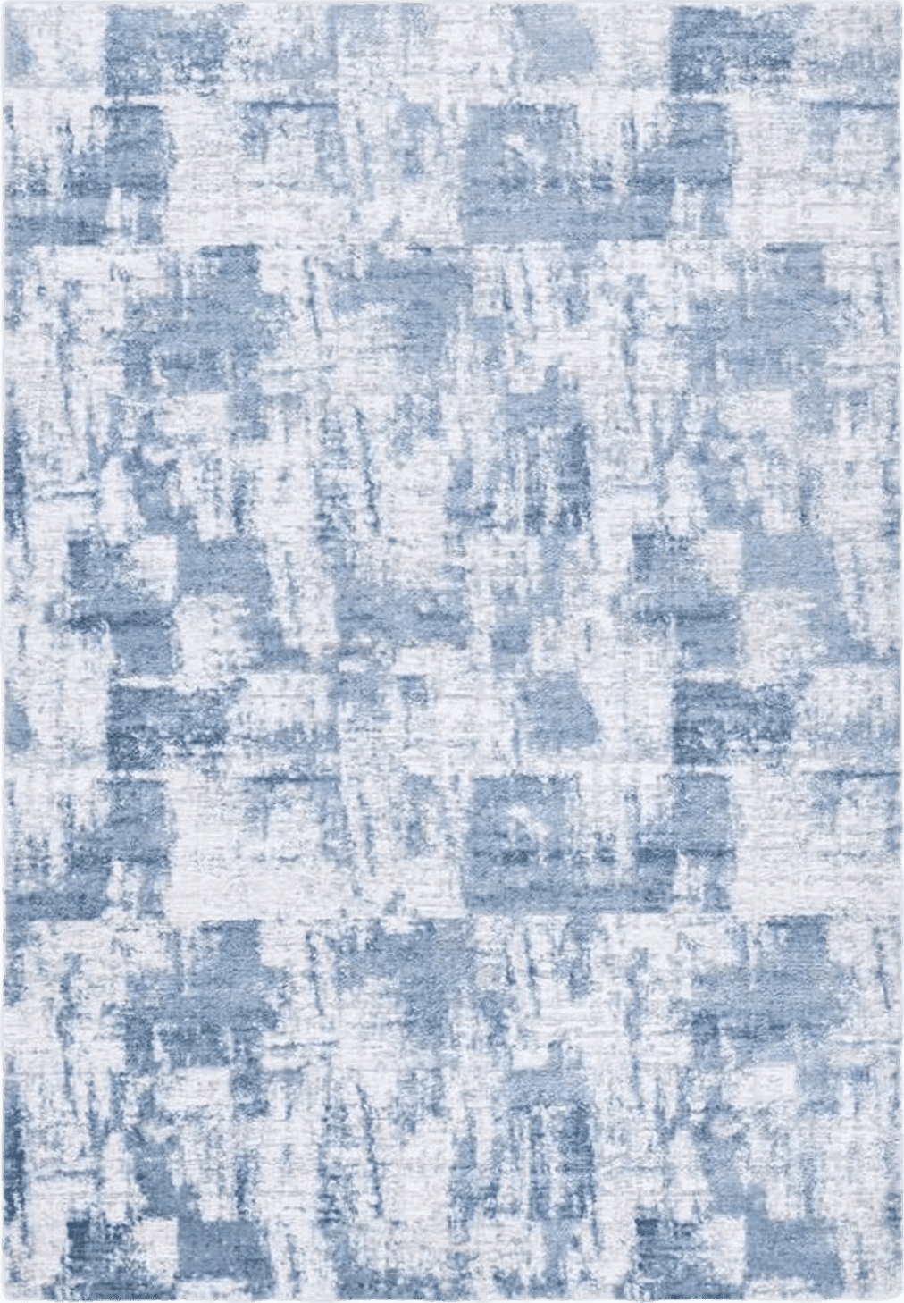 Area Blue SAFAVIEH Amelia Collection Area Rug - 9' x 12', Ivory & Blue, Modern Abstract Distressed Design, Non-Shedding & Easy Care, Ideal for High Traffic Areas in Living Room, Bedroom (ALA786A)