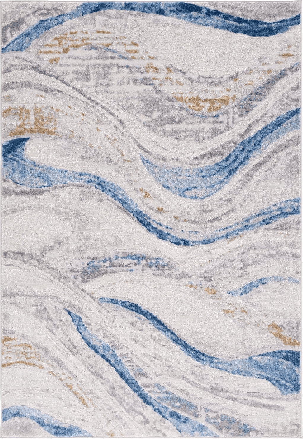 Area 9x12 Safavieh Palma Collection Area Rug - 9' x 12', Beige & Light Blue, Modern Abstract Design, Non-Shedding & Easy Care, Ideal for High Traffic Areas in Living Room, Bedroom (PAM334A)