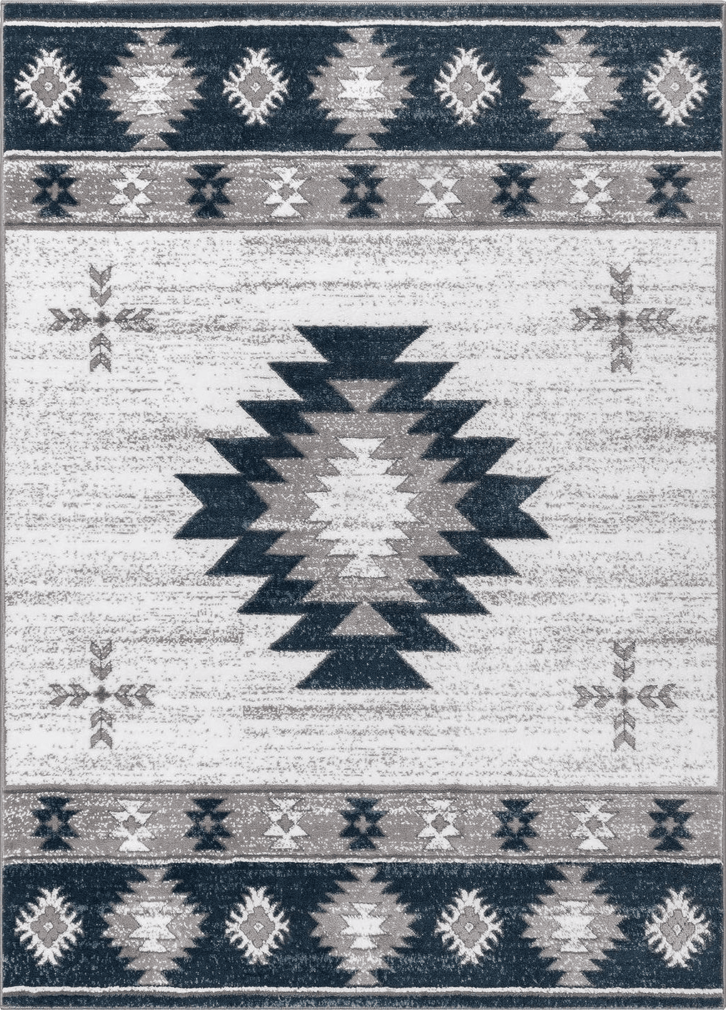 Well Woven Southwestern Rodrigo 3'11" x 5'3" Blue Area Rug