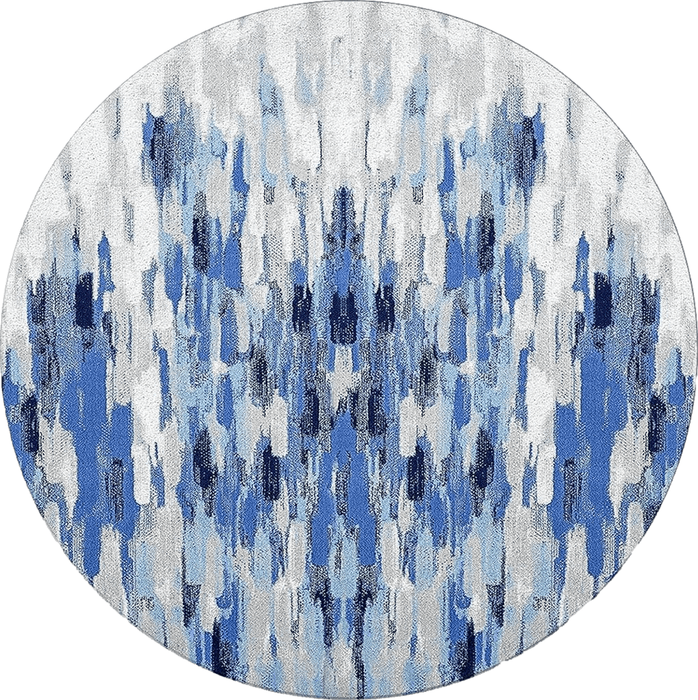 Area White All Rounds/Square Contemporary Blue Round Area Rug 3ft,Washable Outdoor Indoor Carpet Runner Rug for Bedroom,Kitchen,Bathroom,Living/Dining/Laundry Room,Office,Area+Rug Bath Door Mat Abstract Rustic Painting Art