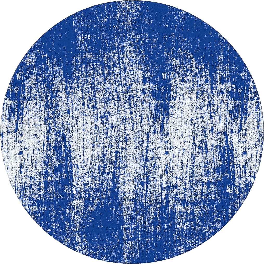 Blue All Rounds/Square Abstract Blue Round Area Rugs Collection 4', Non Slip Indoor Circular Throw Runner Rug Floor Mat Carpet for Living Room Dining Table Bedroom Nursery Decor Modern Minimalist Oil Painting Art
