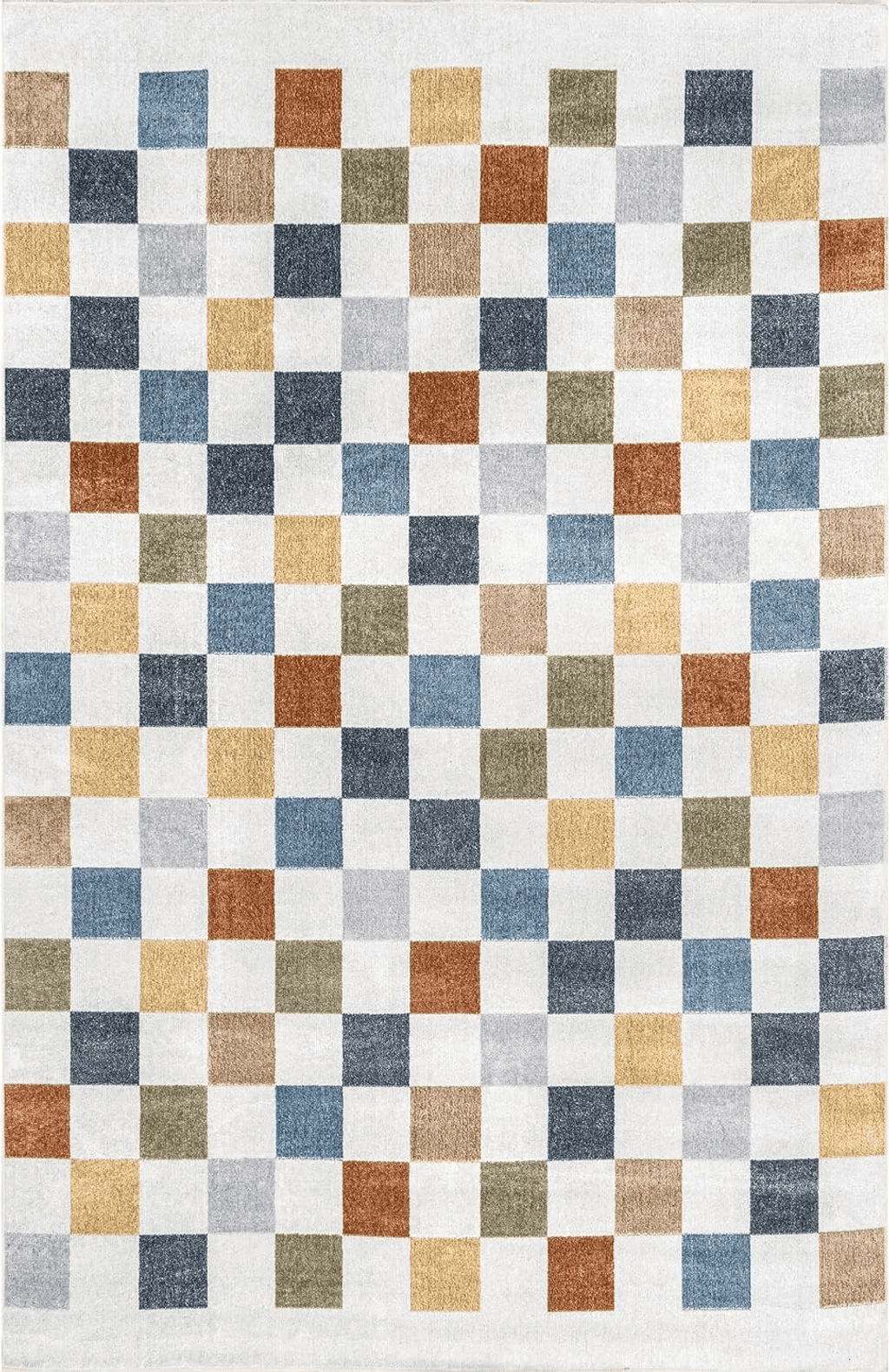 nuLOOM Naya Checkered Machine Washable Area Rug, 4x6, Beige