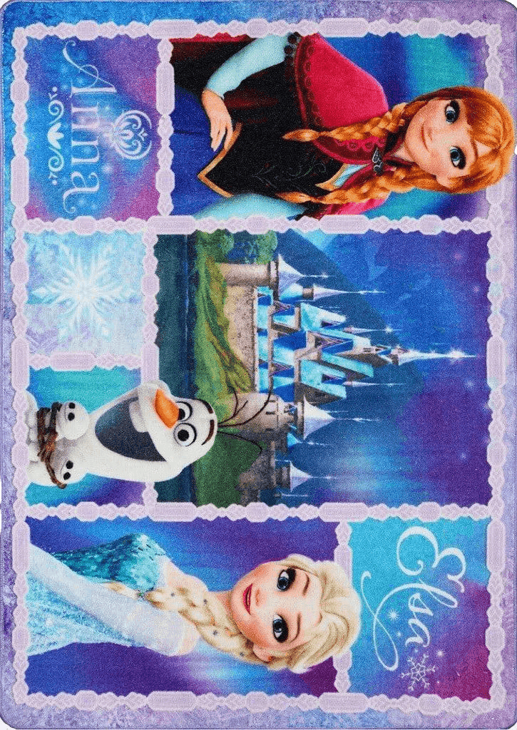 Disney Gertmenian Kids Playroom & Game Room Carpet | Disney Frozen Olaf & Anna Childrens Rug | Kids Novelty Home Decor, Perfect Area Rug for Boys & Girls Playroom, Bedroom | 5x7 Standard, Blue, 46907