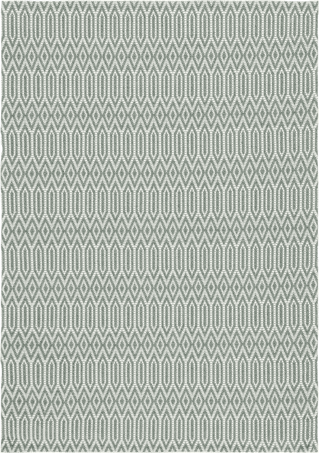 MARTHA STEWART Safavieh Collection by SAFAVIEH 6'7" x 9' Green/Ivory MSR405Y Contemporary Geometric Cotton Area Rug