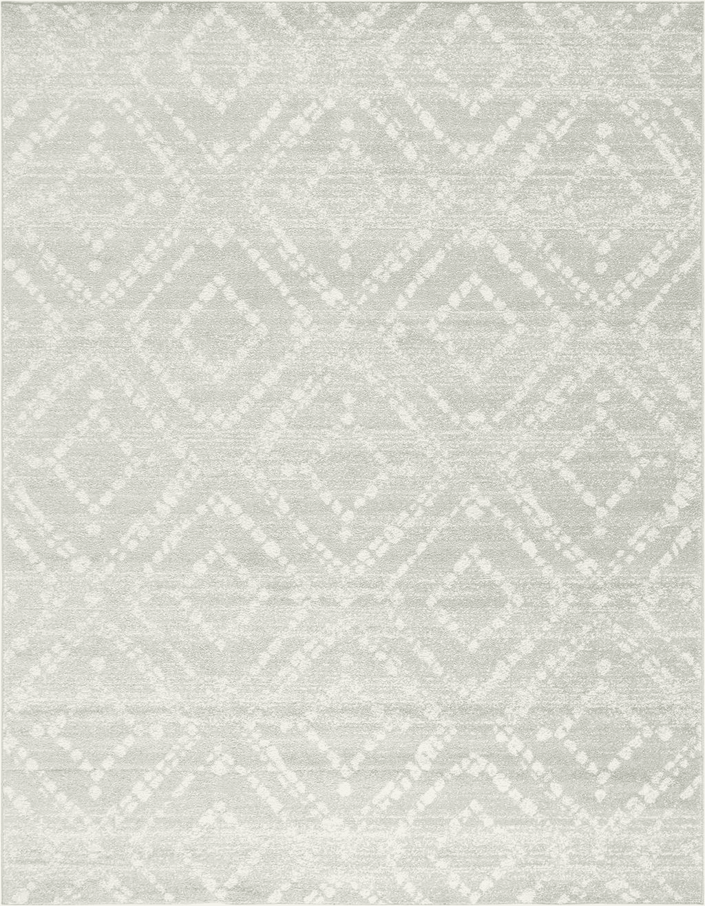 SAFAVIEH Adirondack Collection Area Rug - 9' x 12', Green & Ivory, Modern Diamond Distressed Design, Non-Shedding & Easy Care, Ideal for High Traffic Areas in Living Room, Bedroom (ADR131Y)