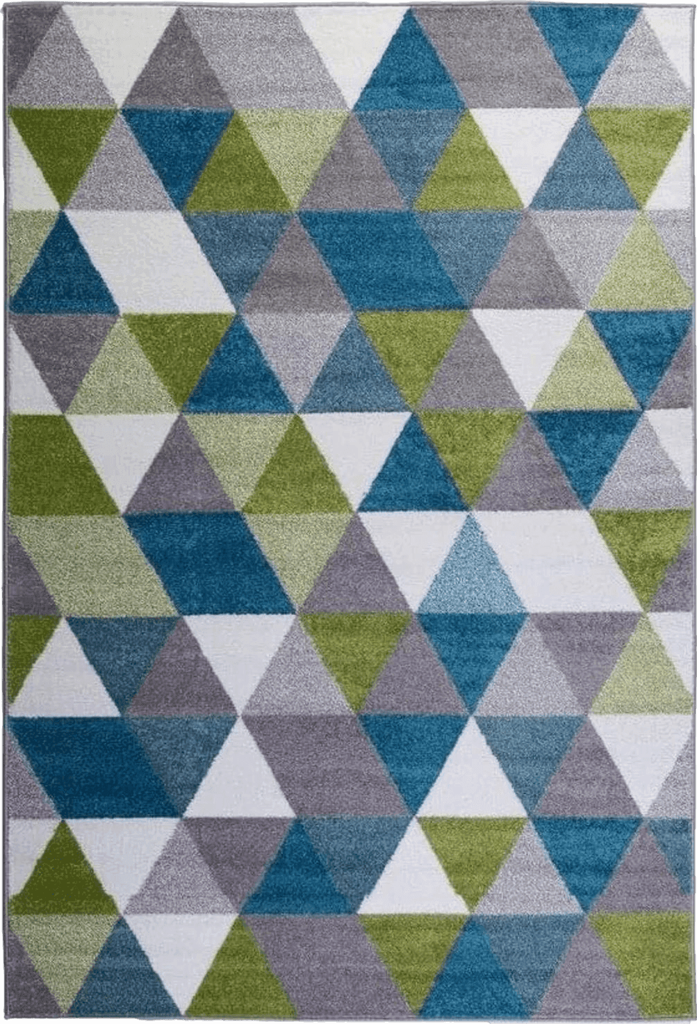 Ladole Rugs Geometric Pattern Empire Triangles Area Rug Living Room Bedroom Entrance Hallway Carpet in Green Blue White 7x10 (6'5" x 9'5" 200cm x 290cm) 5x7 8x10 9x12 2x10 4x6 feet