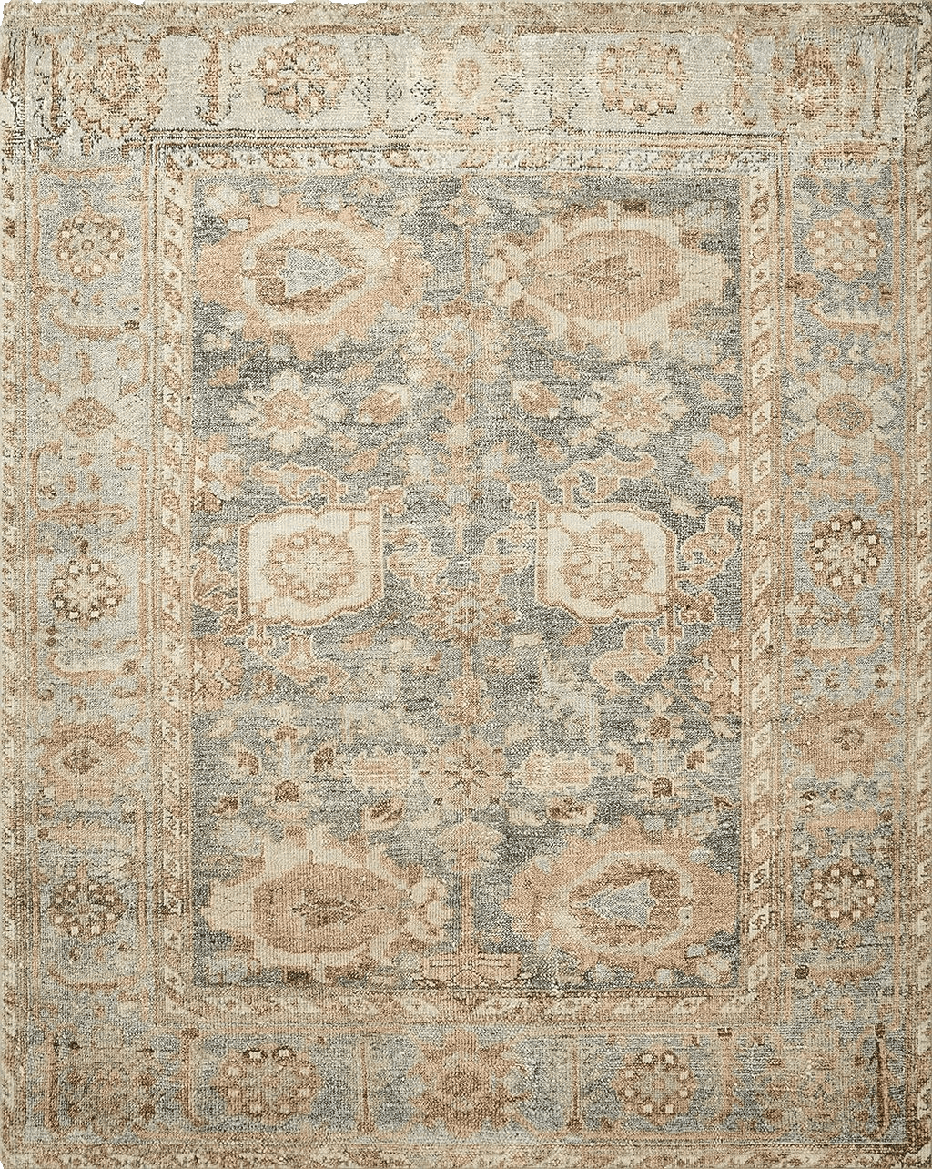 Loloi II Margot Collection MAT-03 Ocean/Spice 7'-6" x 9'-6" Area Rug feat. CloudPile