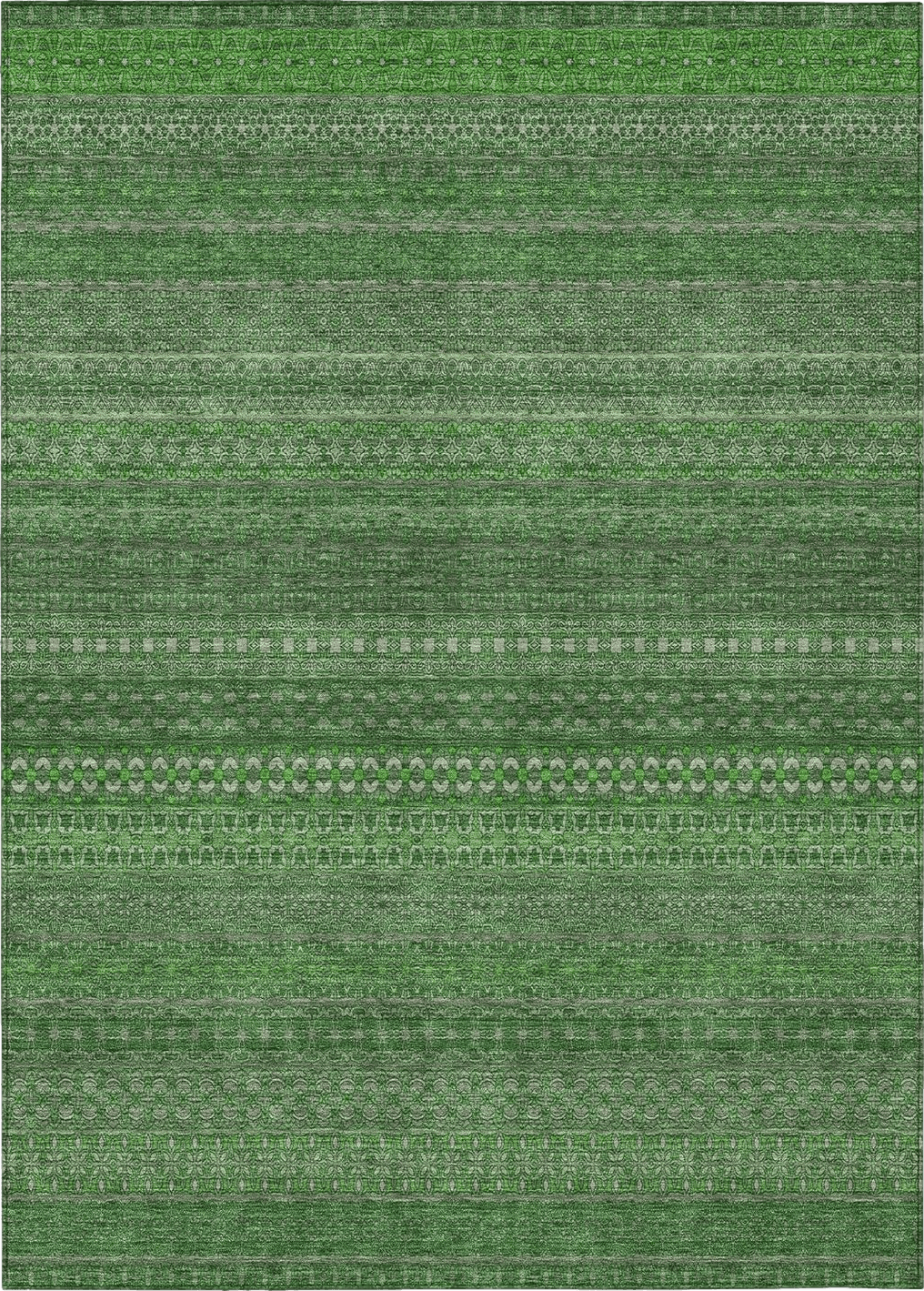 Outdoor Green Addison Rugs Chantille ACN527 Green 3' x 5 Indoor Outdoor Area Rug, Stain Resistant, Machine Washable, Non Shedding, Bedroom, Living Room, Dining Room, Kitchen Rug