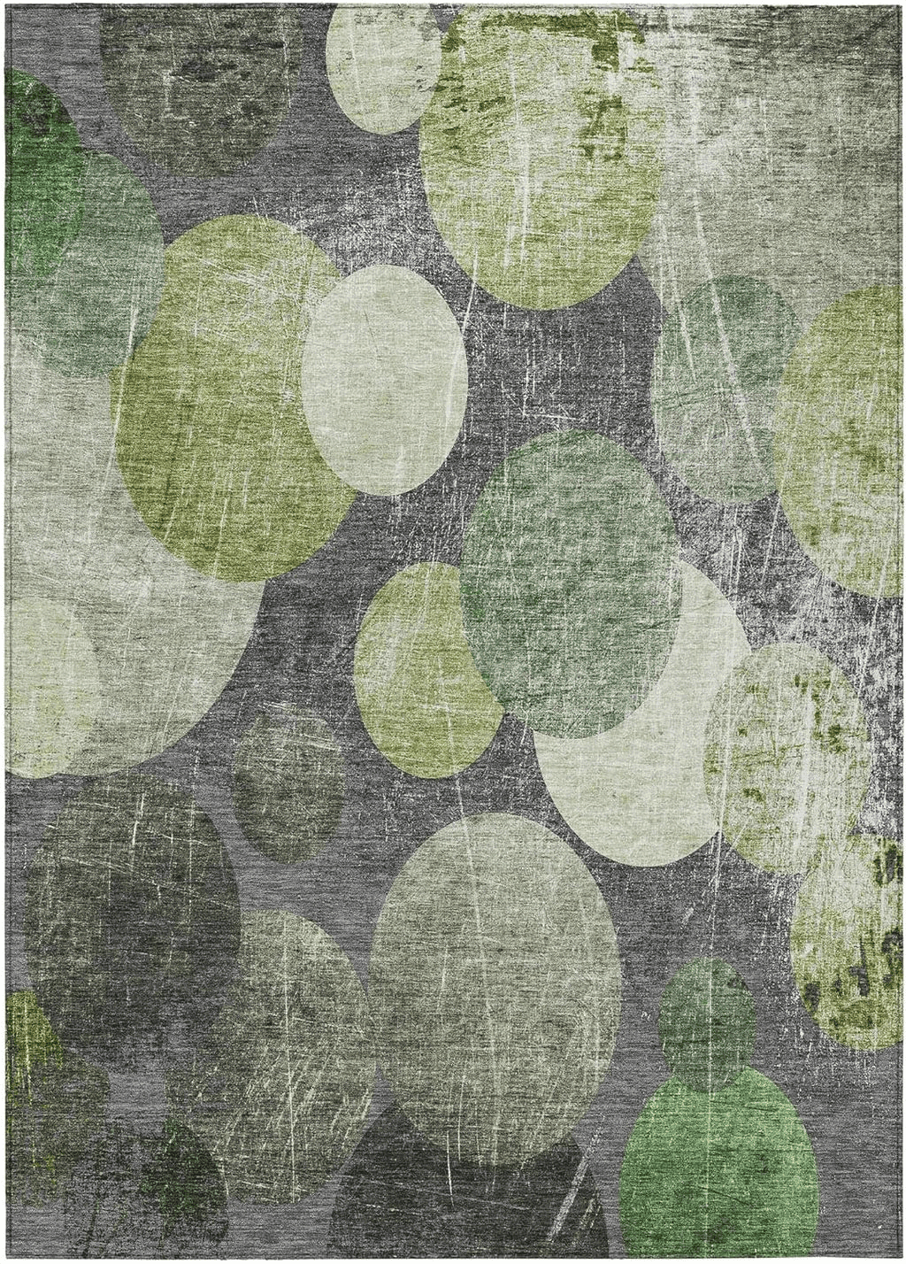 Outdoor Green Addison Rugs Chantille ACN556 Green 5' x 7'6 Indoor Outdoor Area Rug, Stain Resistant, Machine Washable, Non Shedding, Bedroom, Living Room, Dining Room, Kitchen Rug