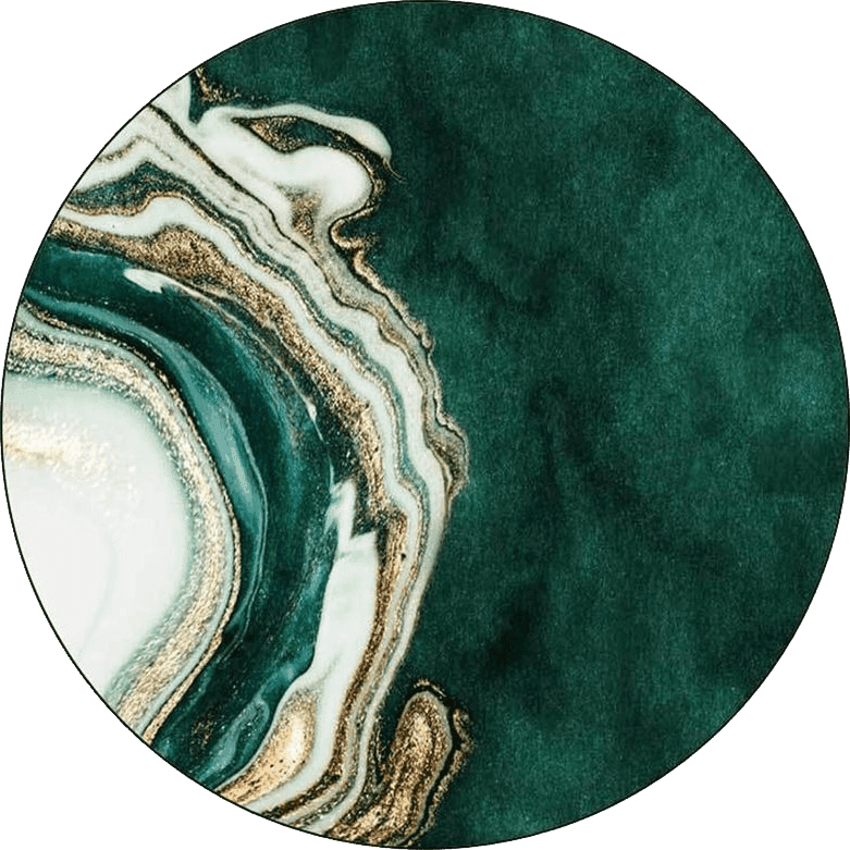 Area Green All Rounds/Square Round Dark Green Area Rug,2ft, Abstract Circular Green White Gold Carpet Modern Round Marble Area Rugs for Living Dinning Room Bedroom Bathroom Modern Home Decor