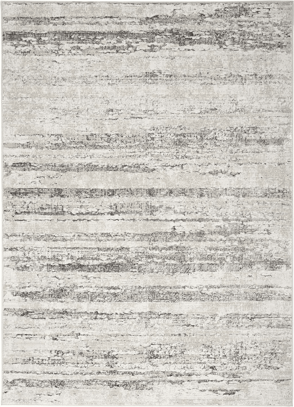 Farmhouse 4x6 Nourison Glam Abstract Cream Grey 3'11" x 5'11" Area Rug, Easy Cleaning, Non Shedding, Bed Room, Living Room, Dining Room, Backyard, Deck, Patio (4x6)