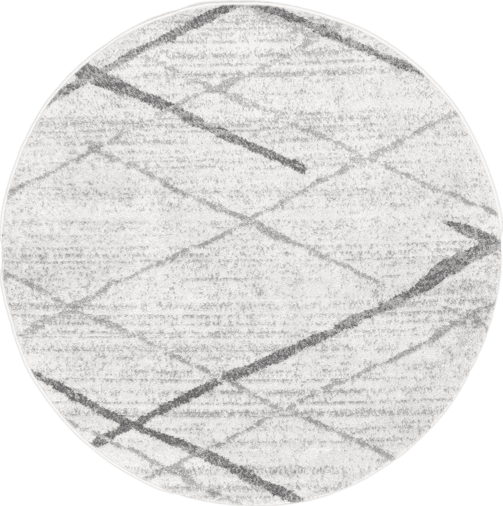 Area White All Rounds/Square nuLOOM Thigpen Contemporary Area Rug, 6' Round, Grey