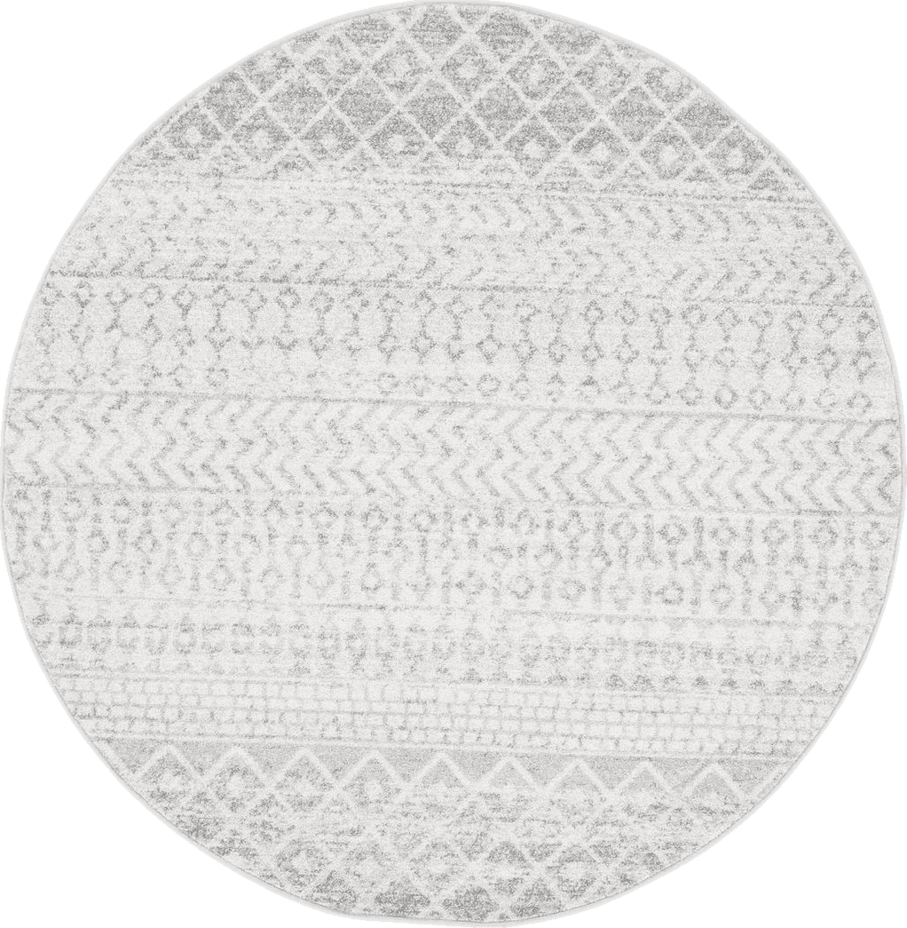 Artistic Weavers Chester Boho Moroccan Area Rug,6' Round,Grey