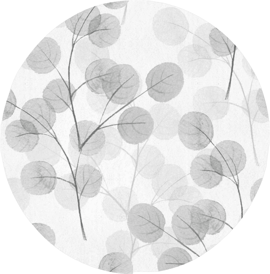 Grey Bay Leaf Watercolor Branch Printed Round Rug Washable Non-Slip Floor Mats Soft Circular Carpets Absorbent Throw Rugs for Living Room Bedrooms Bathroom 23.6in