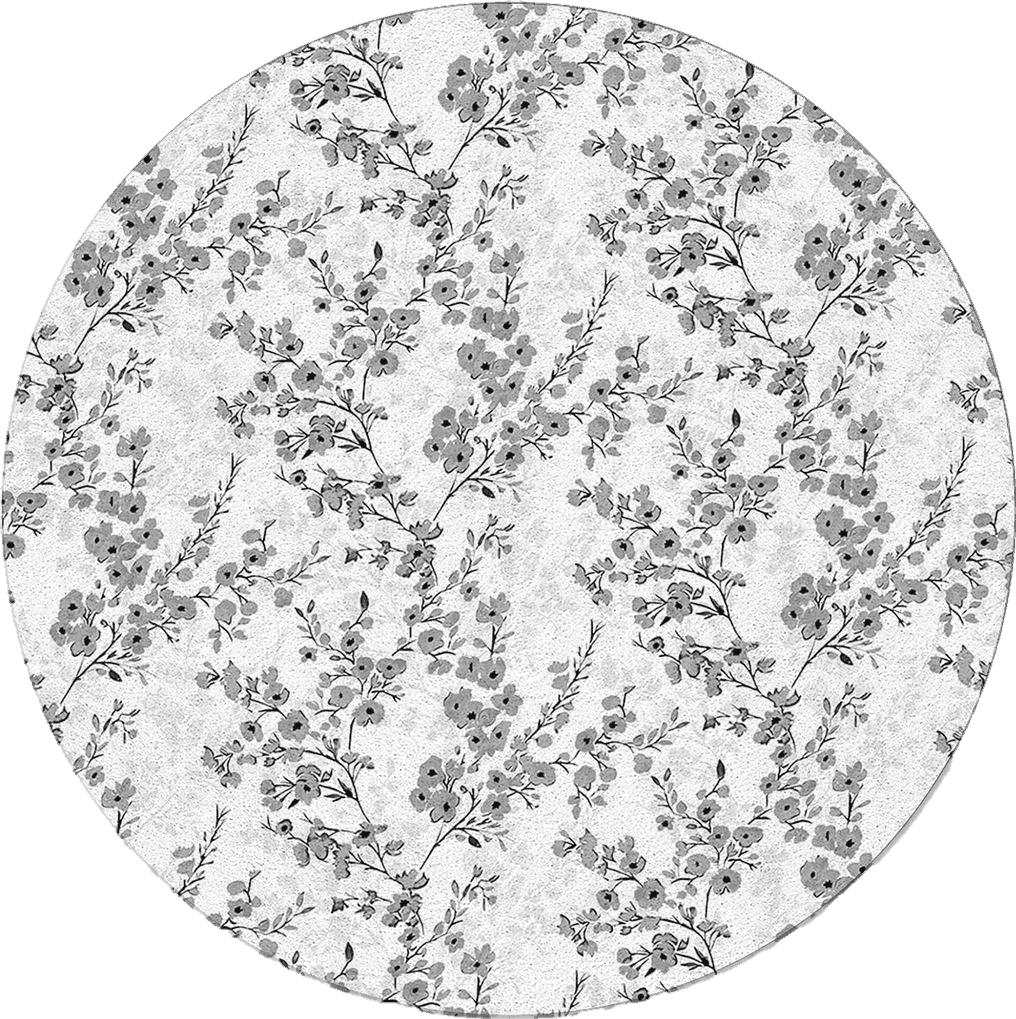 Outdoor White Fall Leaves Round Area Rug 3ft,Washable Outdoor Indoor Carpet Runner Rug for Bedroom,Kitchen,Bathroom,Living/Dining/Laundry Room,Office,Area+Rug Bath Mat Country Rustic Watercolor Flower Plant Grey