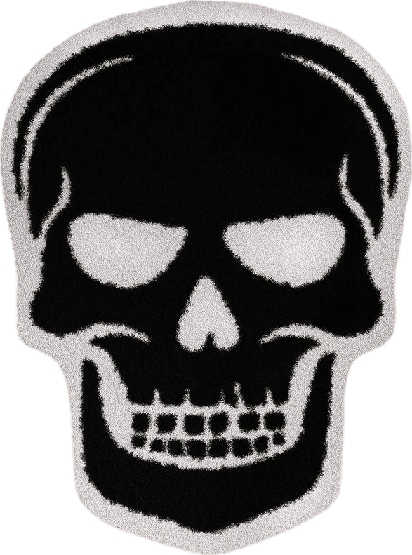 WITTIZA Skull Bath Mat - Skull Rug Gothic Decor - Skulls Halloween Bathroom Mats - Black Goth Home Decor for Bedroom Kitchen Room - Horror Witchy Rugs Bathmat Spooky Gift