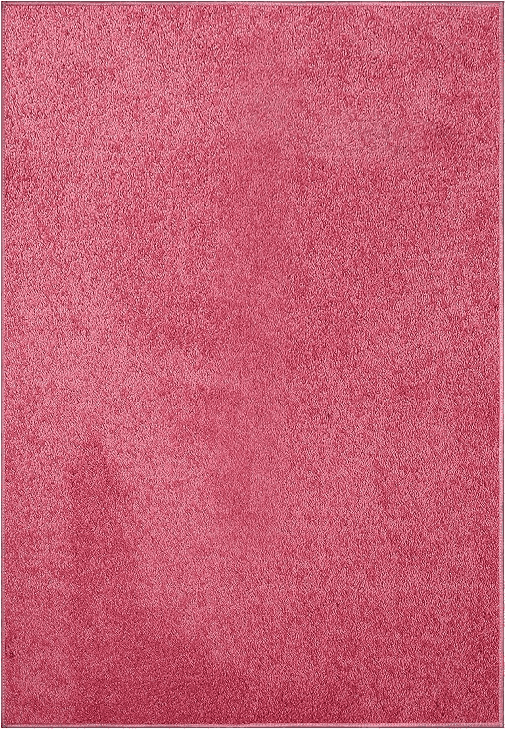 Furnish my Place Modern Plush Solid Color Rug - Pink, 6' x 9', Pet and Kids Friendly Rug. Made in USA, Rectangle, Area Rugs Great for Kids, Pets, Event, Wedding, Living Room