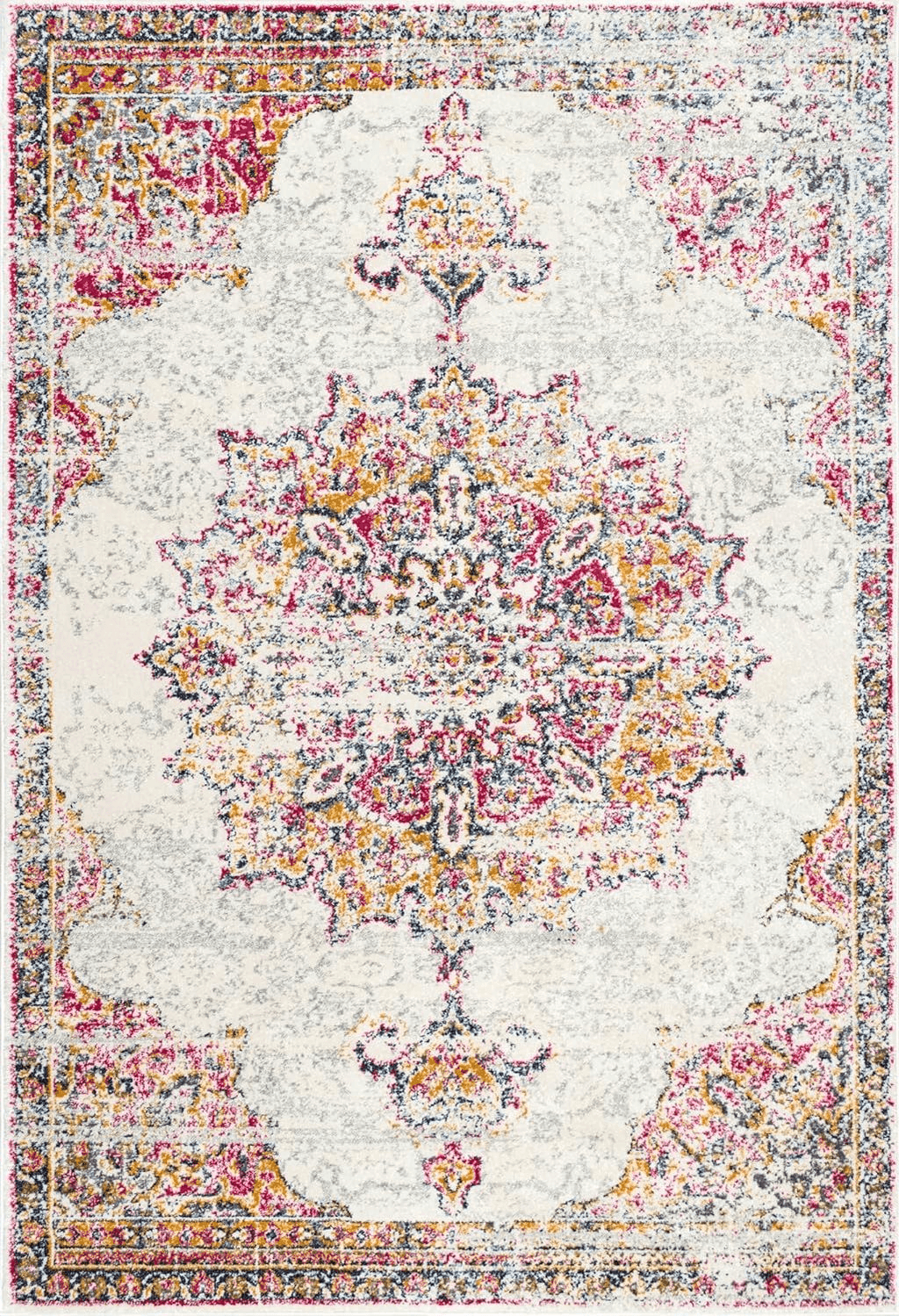 nuLOOM Tabitha Vintage Medallion Area Rug, 7x9, Pink