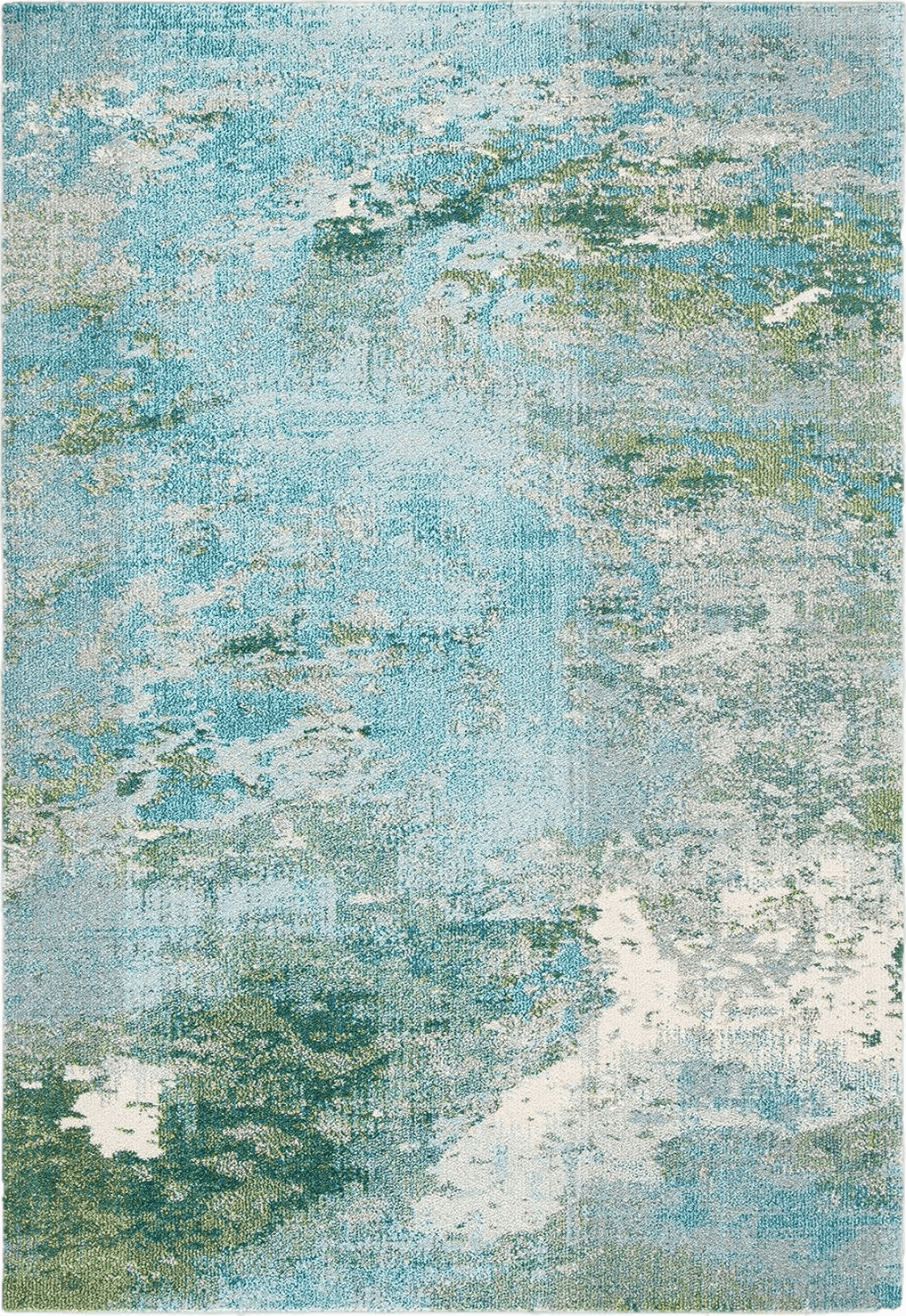 Safavieh Madison Collection Area Rug - 6' x 9', Light Blue & Green, Boho Abstract Design, Non-Shedding & Easy Care, Ideal for High Traffic Areas in Living Room, Bedroom (MAD440J)