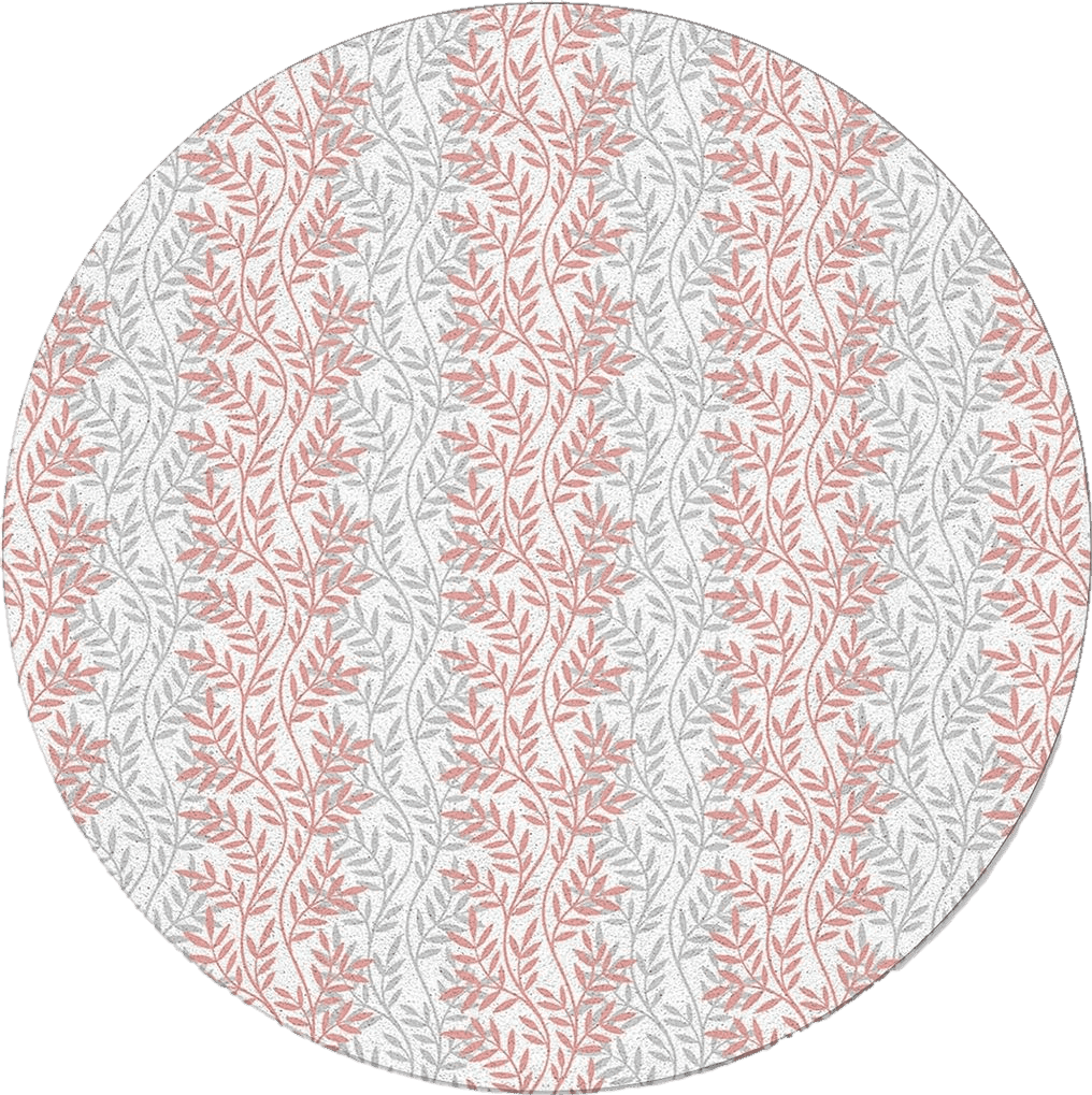 Outdoor All Rounds/Square Blush Pink Round Area Rug 3.3ft,Washable Outdoor Indoor Carpet Runner Rug for Bedroom,Kitchen,Bathroom,Living/Dining/Laundry Room,Office,Area+Rug Bath Door Mat Farmhouse Country Forest Leaves Grey