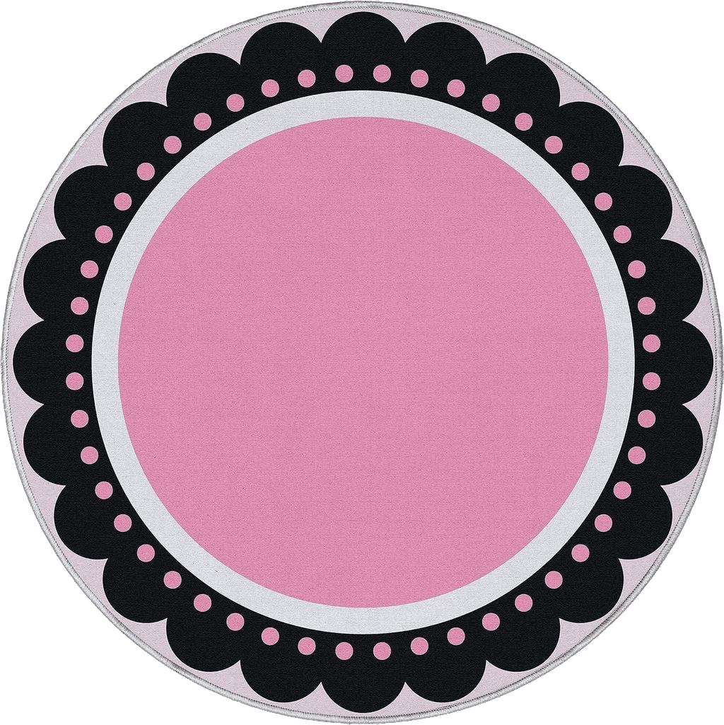 Area Pink All Rounds/Square Well Woven Miraculous Ladybug Marinette's Bedroom Rug 3'11" Round Pink Area Rug