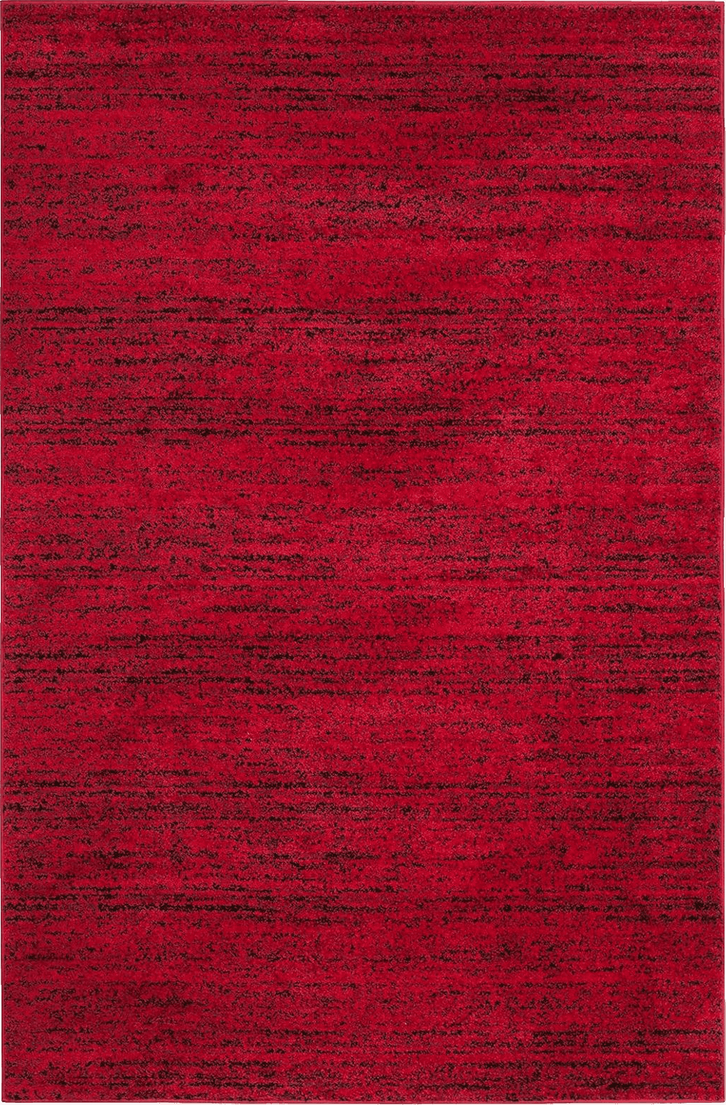 SAFAVIEH Adirondack Collection Accent Rug - 4' x 6', Red & Black, Modern Abstract Design, Non-Shedding & Easy Care, Ideal for High Traffic Areas in Entryway, Living Room, Bedroom (ADR117F)