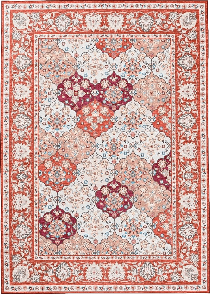 Area Red 8x10 INGEROOM Area Rug 8x10 Boho Area Rug Machine Washable Rug Anti Slip Backing Rugs Stain Resistant Rugs for Living Room Bedroom Floor Carpets for Bedroom Large Rug Home Decor 8x10 Ares Rugs, Red