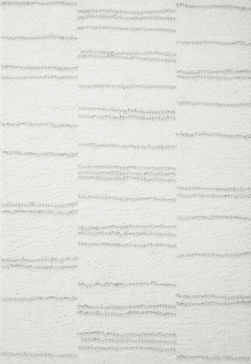 Loloi II Bliss Shag Collection BLS-02 White/Grey 5'-3" x 7'-6" Area Rug