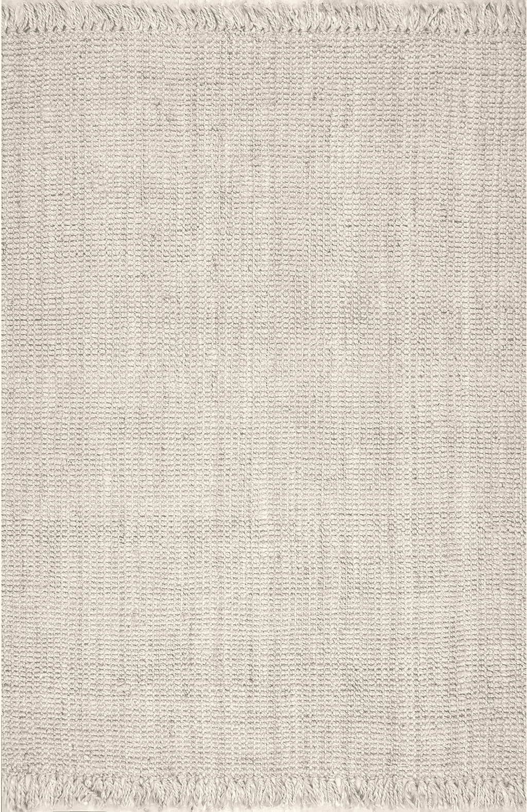 nuLOOM Daniela Farmhouse Chunky Jute Area Rug, 5' x 7' 6", Off-white