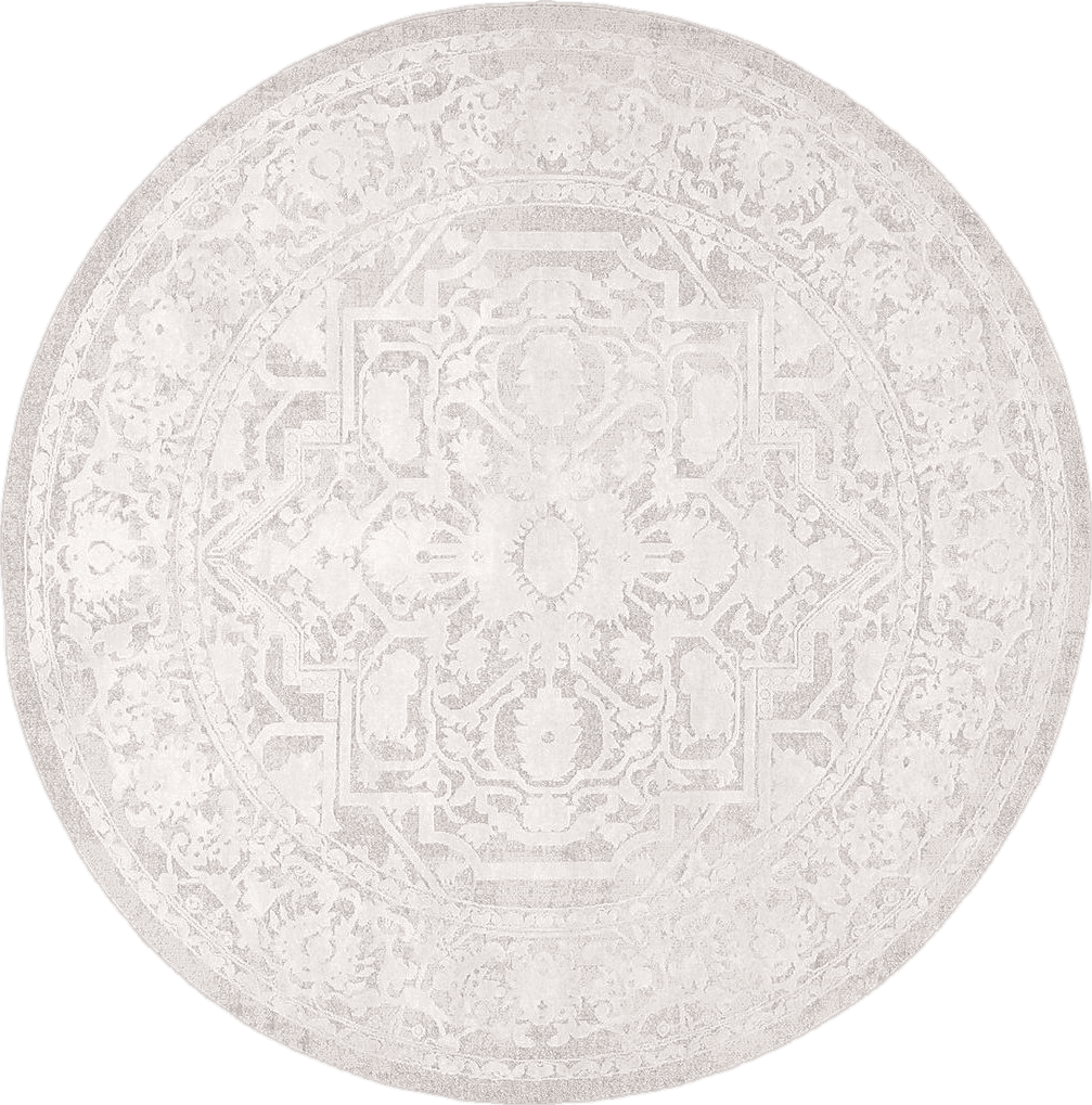 Area White All Rounds/Square SAFAVIEH Reflection Collection Area Rug - 6'7" Round, Beige & Cream, Vintage Distressed Design, Non-Shedding & Easy Care, Ideal for High Traffic Areas in Living Room, Bedroom (RFT665A)