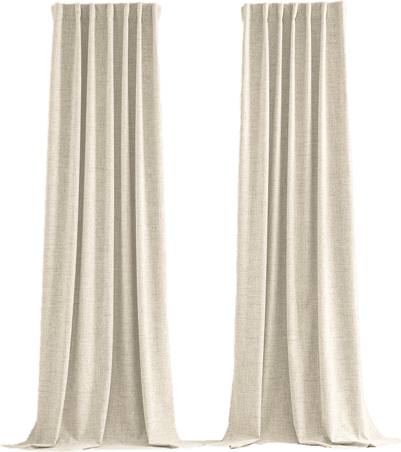 Novecozy 100% Blackout Curtains 84 Inches Length Long,Faux Linen Thermal Insulated Curtains Drapes for Bedroom/Living Room,Rod Pocket/Back Tab/Hook Belt/Ring Clips (2 Panels,W50 x L84,Light Beige)