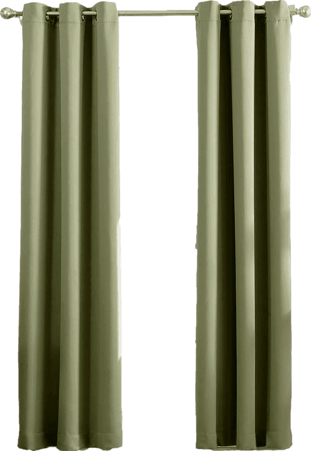 Sun Zero Easton Energy Saving Blackout Grommet Curtain Panel, 40" x 84", Sage Green