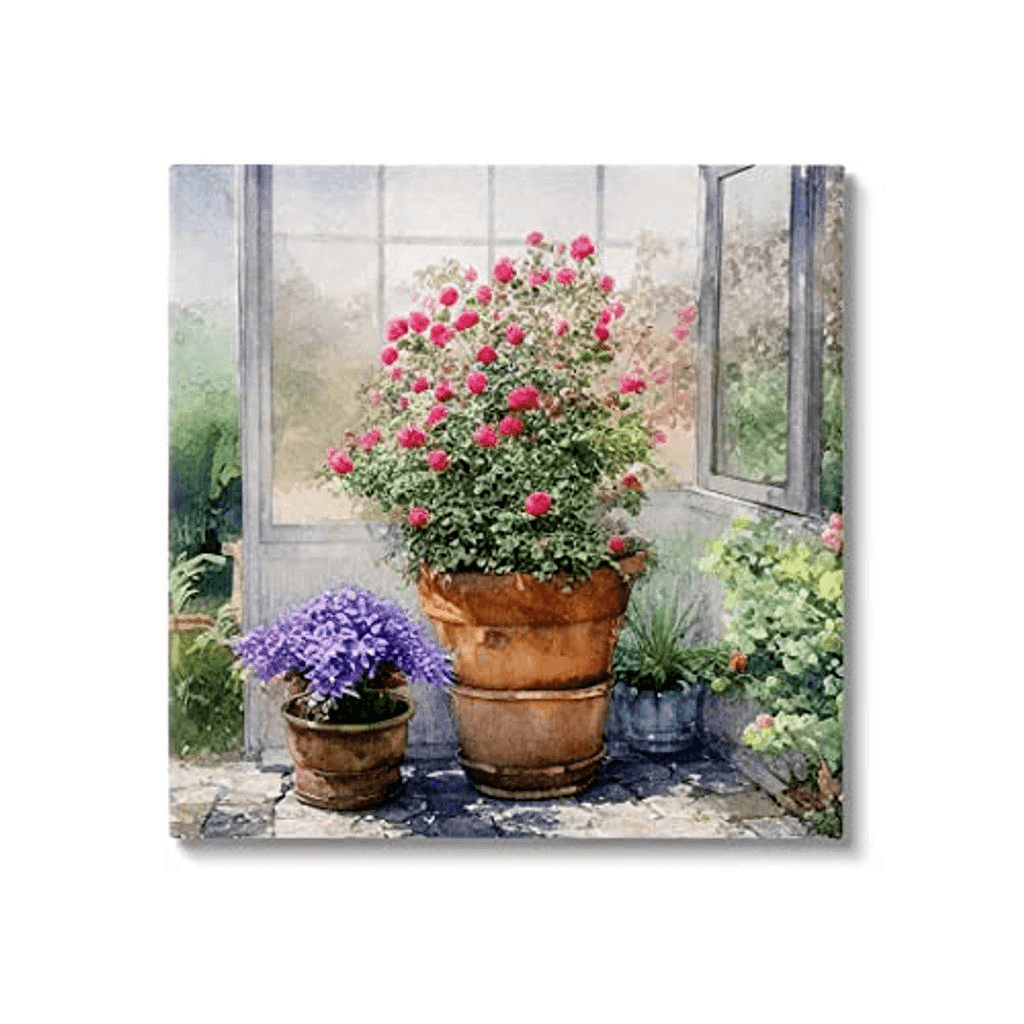 Stupell Industries Summer Greenhouse Garden Blooms Canvas Wall Art, Design by Alpenglow Workshop