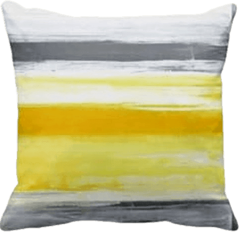 Britimes Throw Pillow Covers 18x18, Home Decor Outdoor Set of 4 Polyester Pillow Cases Decorative for Bed Sofa Cushion Couch Pillowcases Yellow Abstract Painting