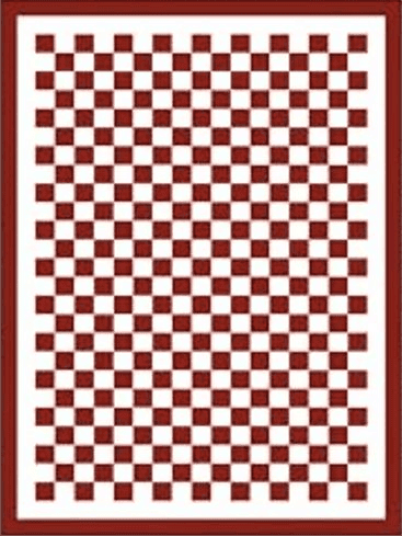 Washable 8x10 Checkered Area Rug for Living Room, Dark Red Checkerboard Modern Boho Large Rugs, Ultra Thin Low Pile Lightweight Indoor Carpet with Non-Slip Backing for Bedroom Kids Nursery Play Room