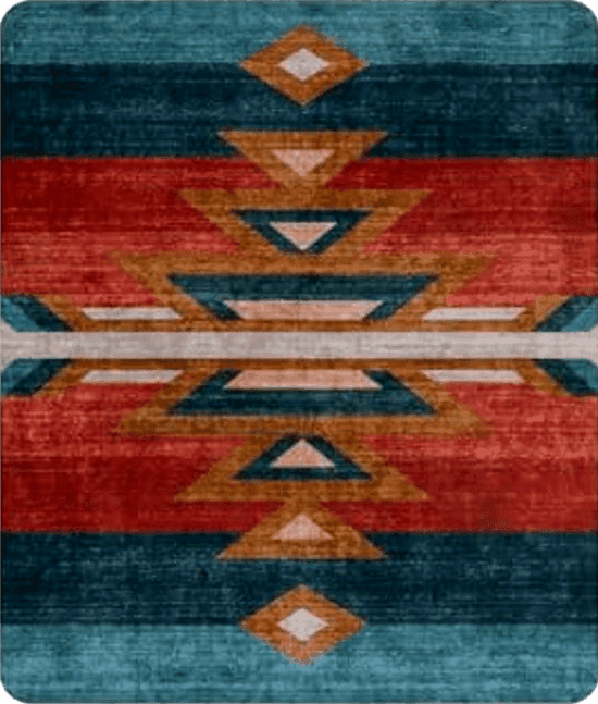 LIVEBOX Washable Native American Christmas Rug 8x10 - Soft Western Rugs for Living Room Thin Non-Slip Rug for Bedroom, Throw Carpet Southwestern Large Rugs for Living Room,(8 x 10 ft, Red Multi)