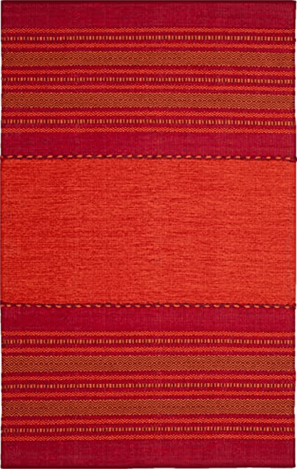 SAFAVIEH Montauk Collection Area Rug - 5' x 8', Orange & Red, Handmade Flat Weave Cotton, Ideal for High Traffic Areas in Living Room, Bedroom (MTK215A)