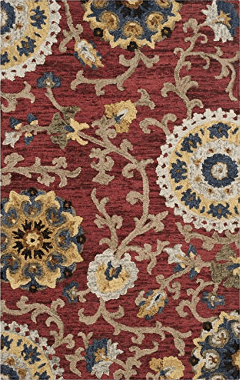 6x9 SAFAVIEH Blossom Collection 6' x 9' Red / Multi BLM401C Handmade Premium Wool Area Rug