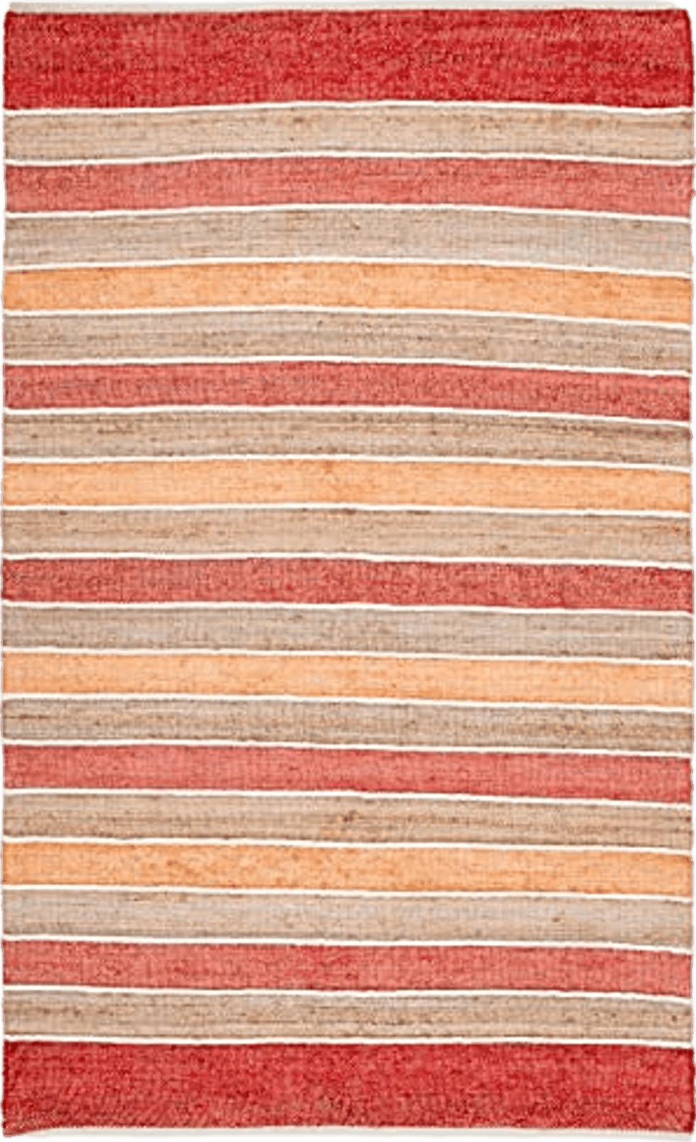 SAFAVIEH Striped Kilim Collection 5' x 8' Rust/Red STK316P Handmade Premium Jute Living Room Dining Bedroom Area Rug