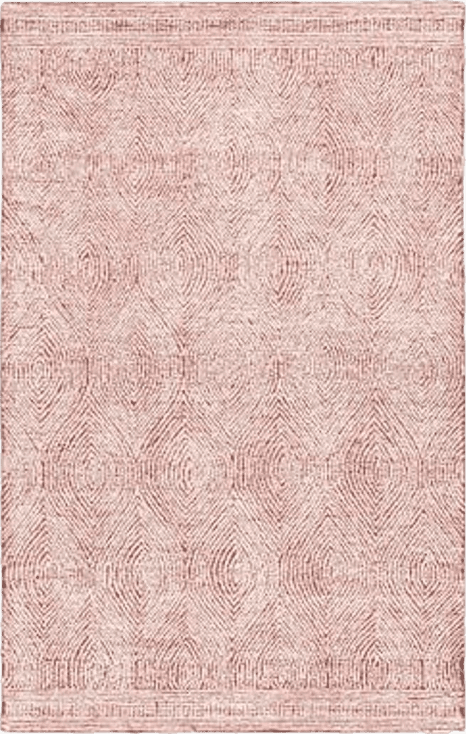 SAFAVIEH Abstract Collection Area Rug - 5' x 8', Ivory & Red, Handmade Wool, Ideal for High Traffic Areas in Living Room, Bedroom, Dining (ABT340Q-5)