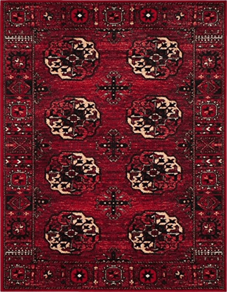 SAFAVIEH Vintage Hamadan Collection Area Rug - 8' x 10', Red & Multi, Oriental Traditional Persian Design, Non-Shedding & Easy Care, Ideal for High Traffic Areas in Living Room, Bedroom (VTH212A)