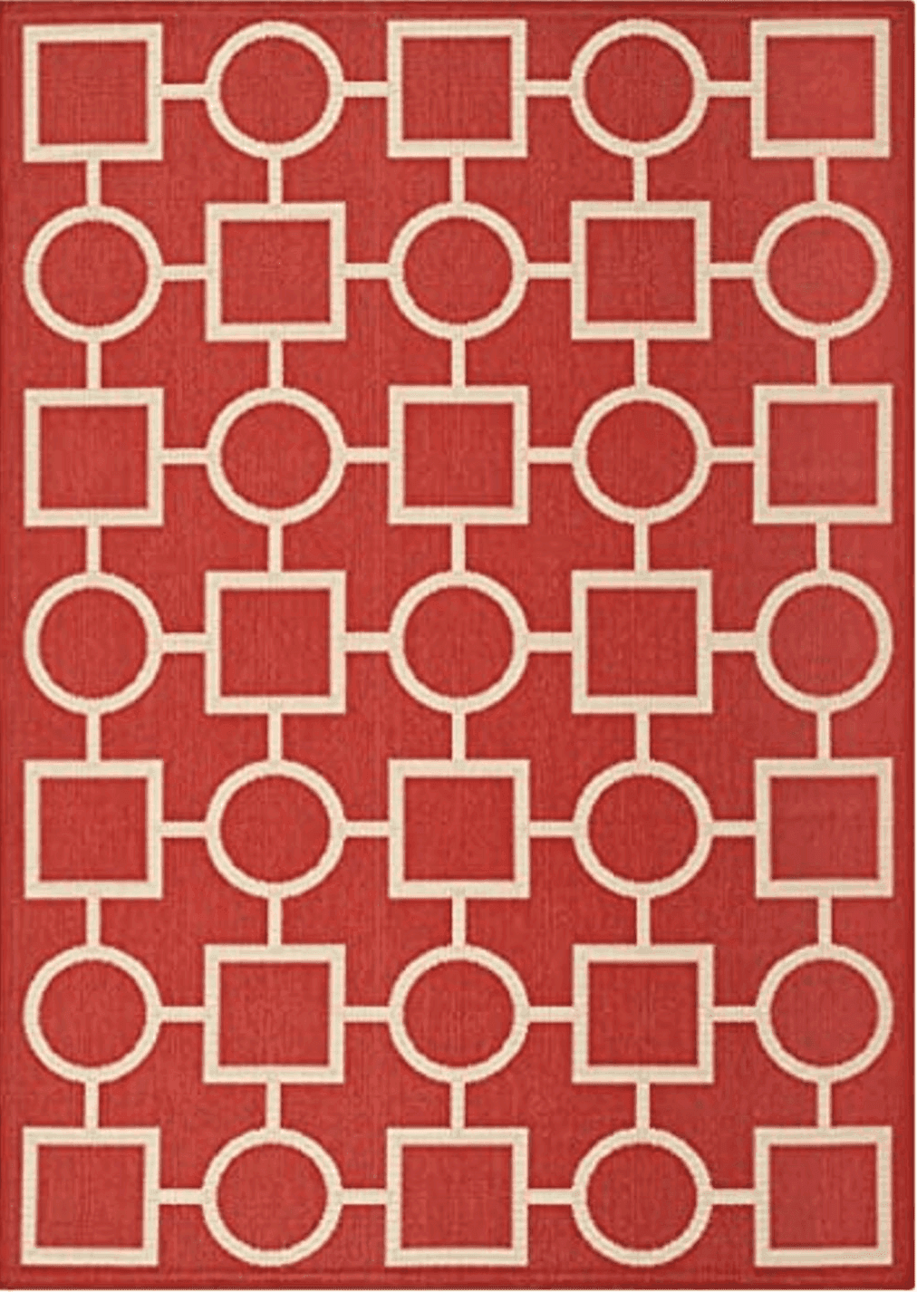 Doorway SAFAVIEH Courtyard Collection 2'7" x 5' Red/Bone CY6925 Indoor/ Outdoor Waterproof Easy Cleaning Patio Backyard Mudroom Area Rug