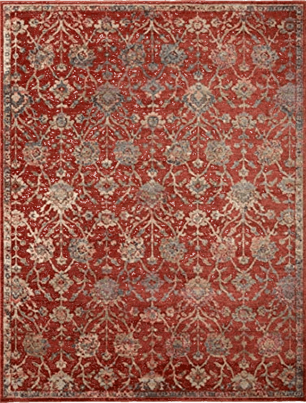 Vintage Loloi Giada 9'-0" x 12'-0" Area Rug in Red/Multi - Traditional Accent Rug, Modern Color Rug for Living Room, Bedroom, Entryway & Hallway, No Shed High Traffic Home Décor