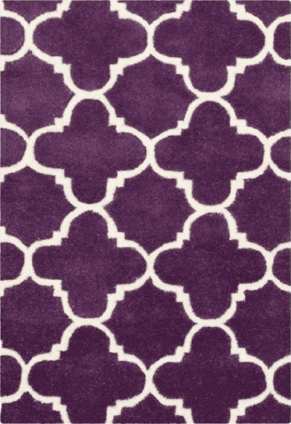 Doorway SAFAVIEH Chatham Collection Accent Rug - 2' x 3', Purple & Ivory, Handmade Quatrefoil Trellis Wool, Ideal for High Traffic Areas in Entryway, Living Room, Bedroom (CHT717F)