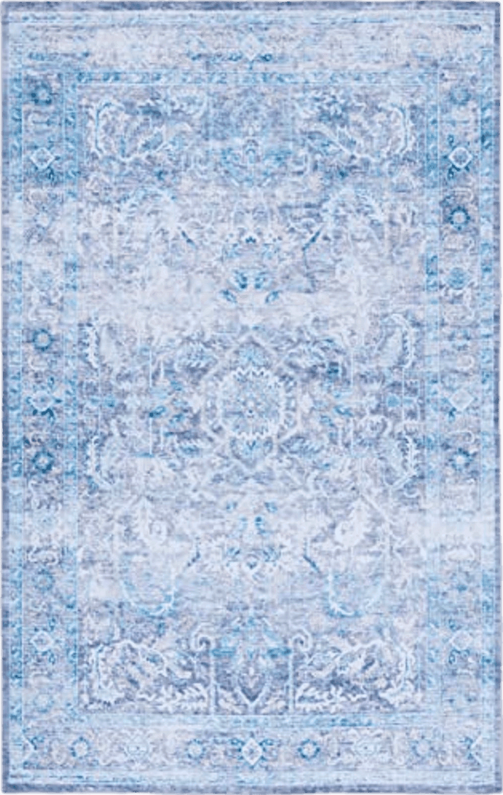 4x6 SAFAVIEH Tucson Collection Accent Rug - 4' x 6', Purple & Blue, Persian Design, Non-Shedding Machine Washable & Slip Resistant Ideal for High Traffic Areas in Entryway, Living Room, Bedroom (TSN185V)