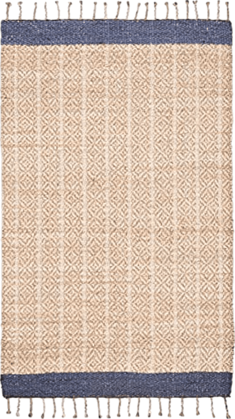 SAFAVIEH Cape Cod Collection Area Rug - 8' x 10', Natural & Purple, Handmade Stripe Jute & Cotton Braided Tassel, Ideal for High Traffic Areas in Living Room, Bedroom (CAP846V)